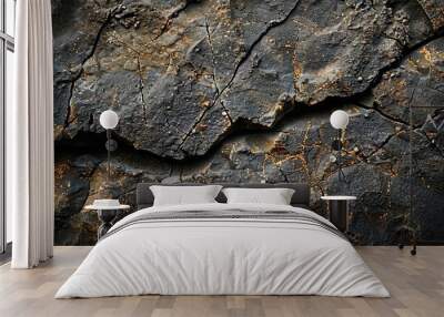 Textured background of rocky formation with cracks Wall mural