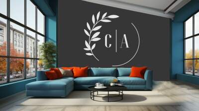 Initial letter CA wedding monogram logo design inspiration Wall mural