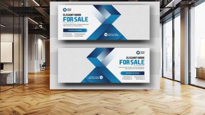 modern home sale facebook cover banner template,Real estate Facebook timeline cover banner,real estate company and web ads Wall mural