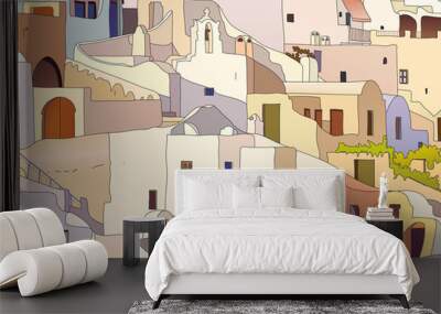 Oia, Santorini Wall mural