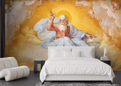 Painted divine figure church of San Sebastiano Rome Wall mural