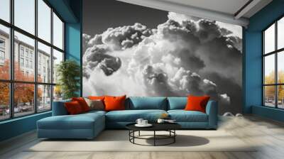 black and white sky with clouds Wall mural