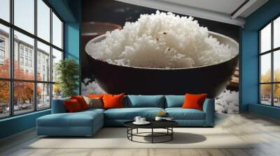 freshly cooked parboiled rice Wall mural