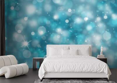 Winter light background with sparkle Wall mural