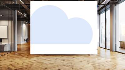 Cloud shape with a person holding a cashback sign in blue. Ideal for finance, e-commerce, digital marketing, promotions, cloud storage. Clean and modern style Wall mural