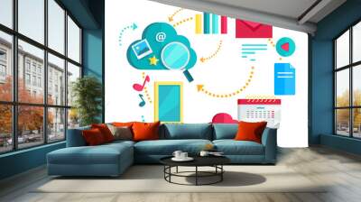 Data Storage Service Banner Wall mural