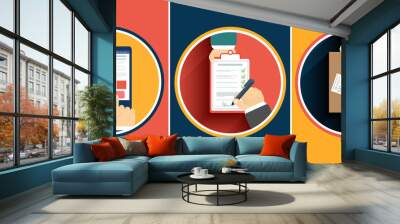 Internet shopping process of purchasing Wall mural