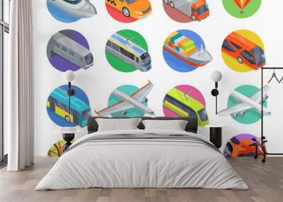 Transport Vector Logo Illustration. Set of Icons Wall mural