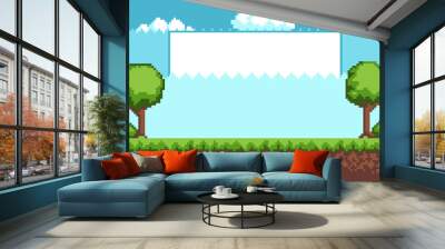 Trees and Filling Form Set Vector Illustration Wall mural