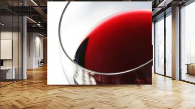 glass of red wine on white Wall mural