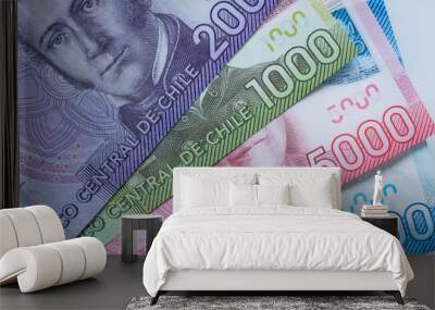 currency of Chile.  Pesos money Wall mural