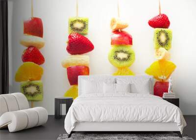 fruit skewers the concept of healthy eating Wall mural