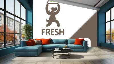 Fresh Doggy Food dog t-shirt design Wall mural