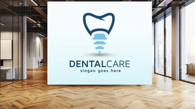 Smile Craft Dental Studio letter A LOGO DESIGN Wall mural