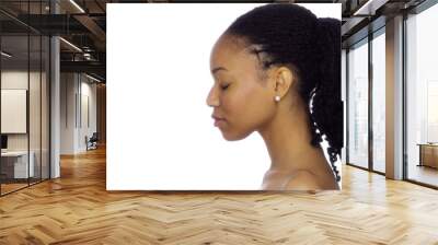 Profile of black woman Wall mural