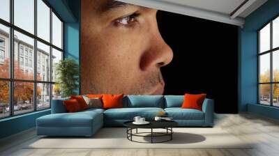 Side view of African man's face Wall mural