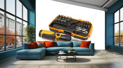 folding screwdriver set with different nozzles Wall mural