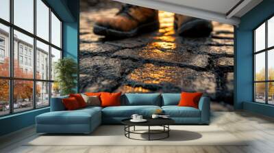 Road paving Wall mural