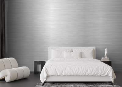 Brushed metal texture. Steel background. Vector illustration. Wall mural