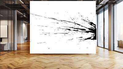 Vector ink splash. Abstract black grunge stain. Wall mural