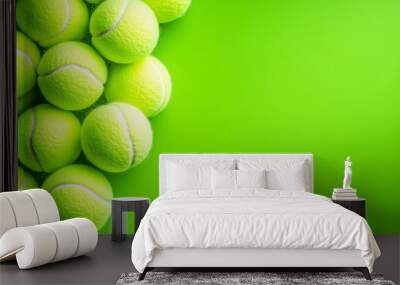 tennis ball on green background Wall mural