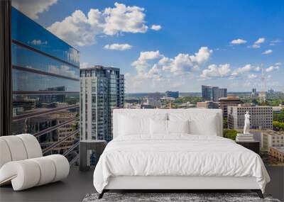 aerial view midtown atlanta with reflection in building Wall mural