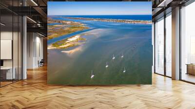 Aerial view Saint Augustine where canal meets the sea Wall mural