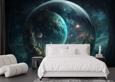 planet in space Wall mural