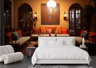 luxury indian living room Wall mural