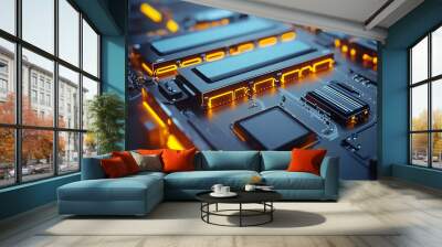 Solid-State Battery Concept | Innovative Energy Storage Solutions and Advanced Technology Visuals Wall mural