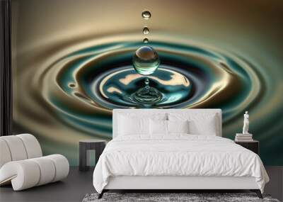 Droplet water ripple soften blur Wall mural