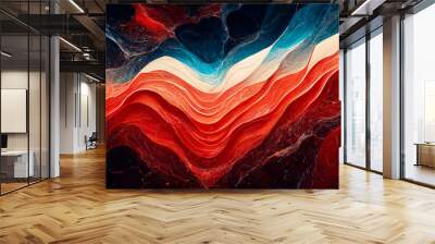 Vibrant red colors abstract wallpaper design Wall mural