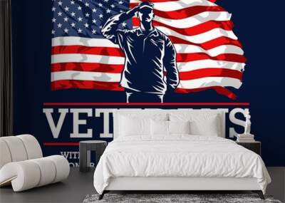 Veterans Days Graphic Illustration Wall mural