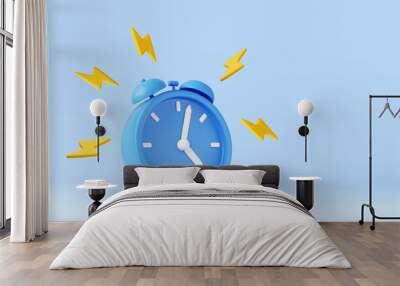 3d alarm clock Wall mural