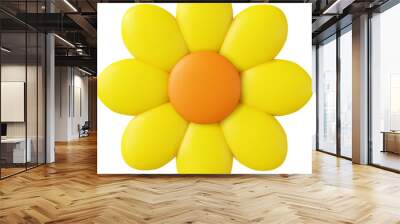 3d colorful daisy flower Wall mural