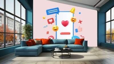 social media and technology Wall mural