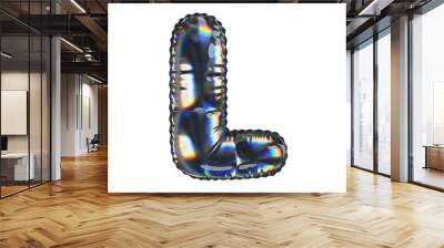 3D Caustic Light Balloon Letter L Wall mural