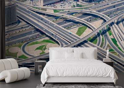 Highway traffic in Dubai at the Sheikh Zayed Road. United Arab Emirates (UAE)  Wall mural