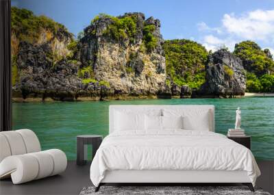 Cliffs into the sea Thailand Wall mural