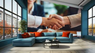 Business Deal Handshake Wall mural