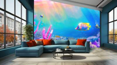 Underwater Paradise with Colorful Fish Wall mural