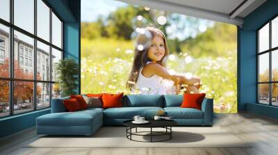 Child having fun in summer day Wall mural