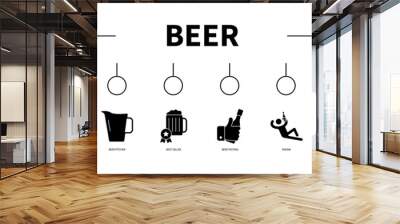 beer banner web icon vector illustration concept Wall mural