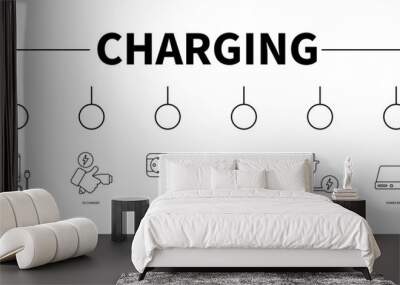 Charging banner web icon vector illustration concept Wall mural