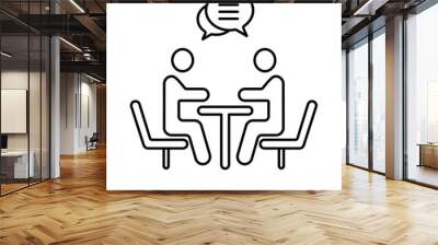 meeting concept line icon. Simple element illustration. meeting concept outline symbol design. Wall mural