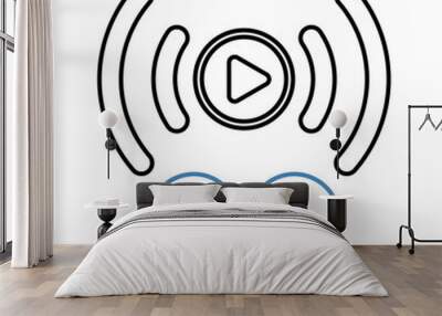 streaming concept line icon. Simple element illustration. streaming concept outline symbol design. Wall mural