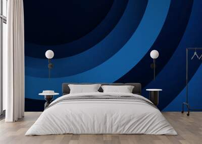 Abstract 3D black and blue lines presentation background Wall mural