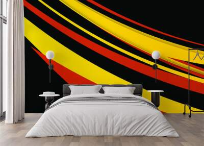 Abstract black red yellow illustration design vector background Wall mural