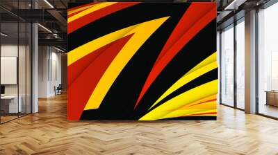 Abstract black red yellow illustration design vector background Wall mural