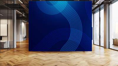 Abstract geometric Blue color elegant background. vector illustration Wall mural